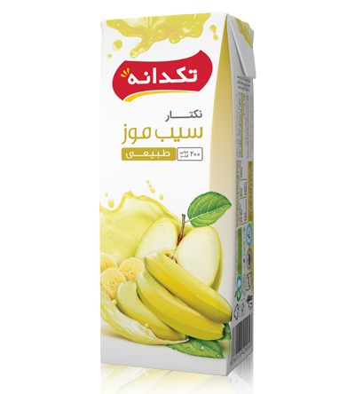 آبمیوه سیب موز تکدانه 200 سی سی